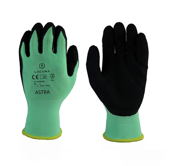 Rukavica s lateks premazom ASTRA zelena