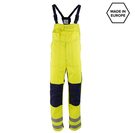 Zaštitne radne farmer hlače MERU 2 Hi-viz